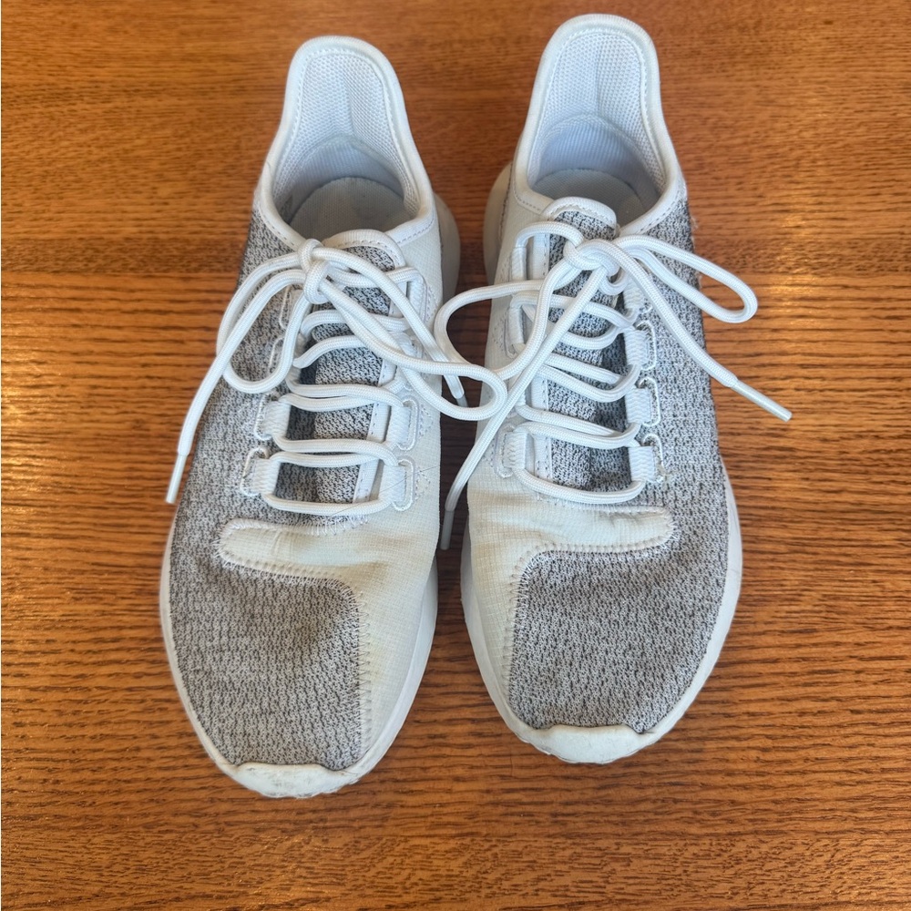Adidas Light Gray and White Sneakers - Picture 2 of 9